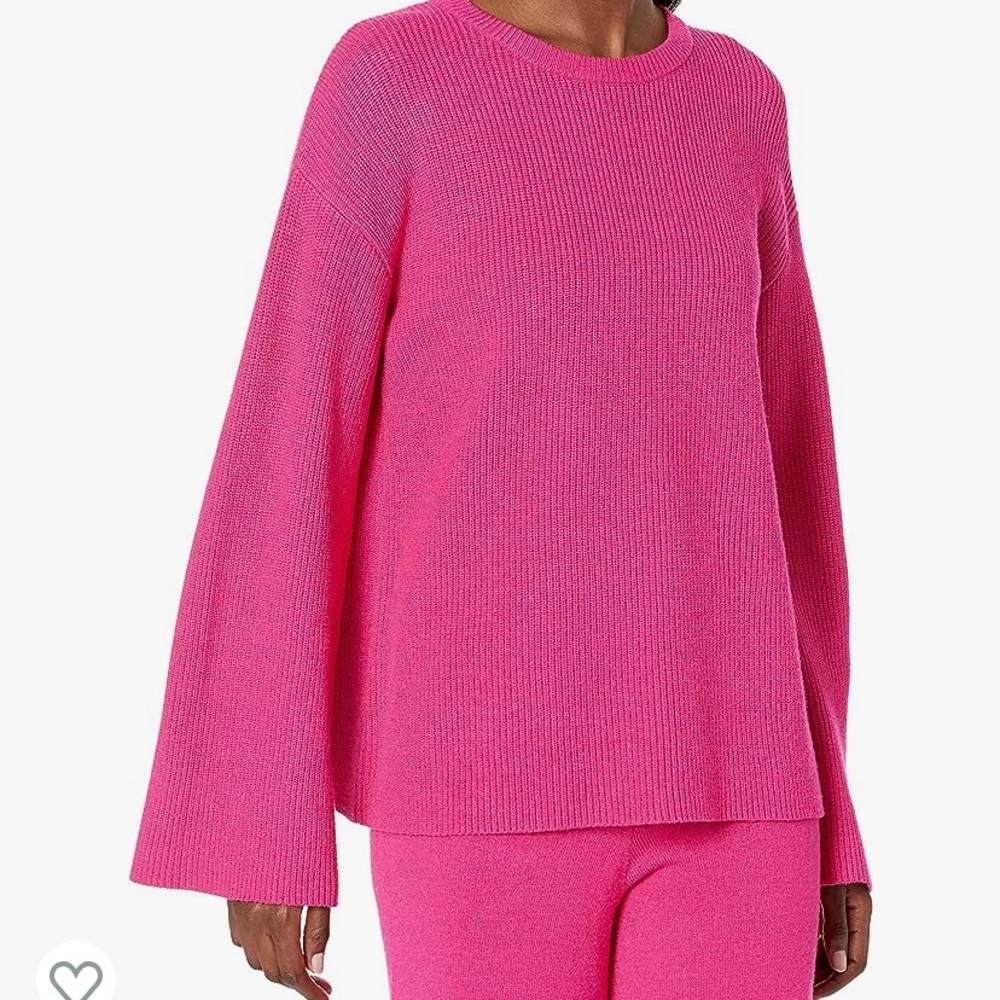 The drop Alice’s crew neck back slit ribbed sweater size medium new with tags